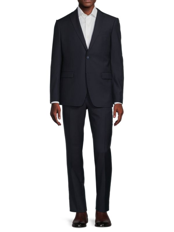 John Varvatos Star U.S.A. Two Button Solid Wool Suit